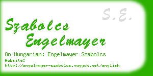 szabolcs engelmayer business card